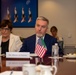 Secretary of Defense Lloyd J. Austin III and Italian Minister of Defense Lorenzo Guerini engage in a bilateral exchange