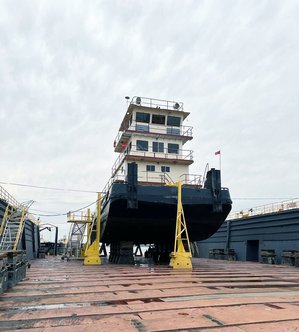 Mr. Pat undergoes major maintenance on the Mississippi