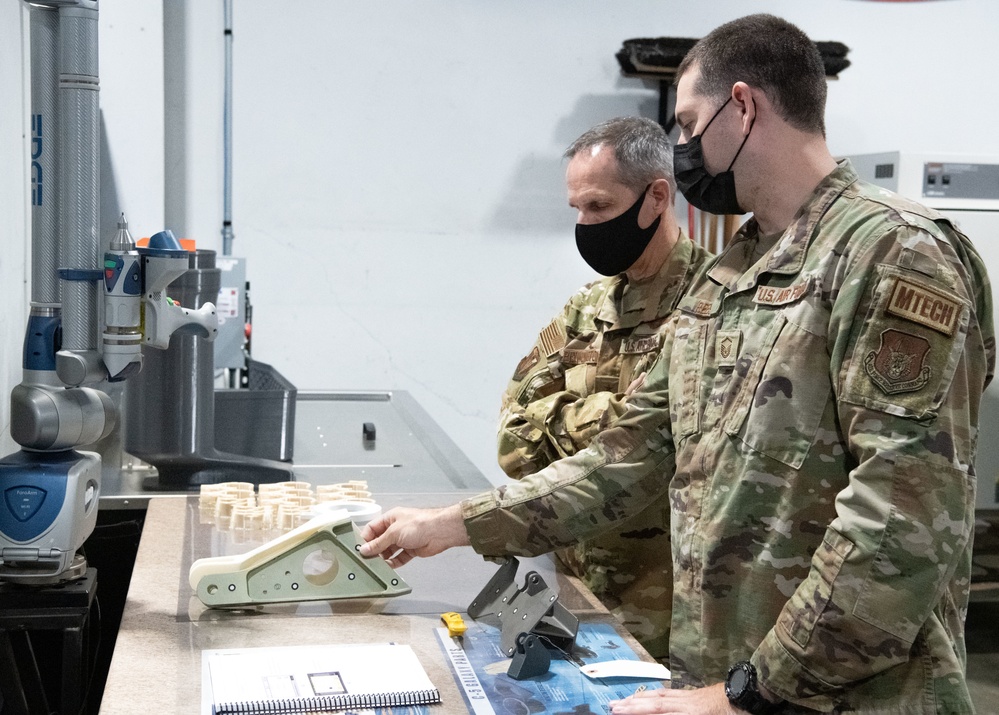 Maj. Gen. Jeffrey T. Pennington visits Travis Air Force Base, CA