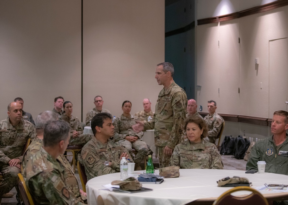 Maj. Gen. Jeffrey T. Pennington visits Travis Air Force Base, CA