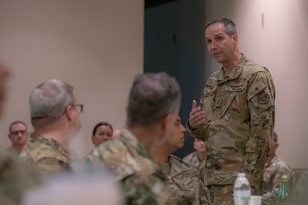 Maj. Gen. Jeffrey T. Pennington visits Travis Air Force Base, CA