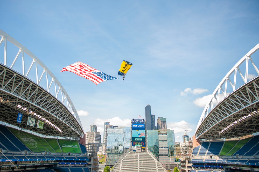 Leap Frogs Parachute into Lumen Field