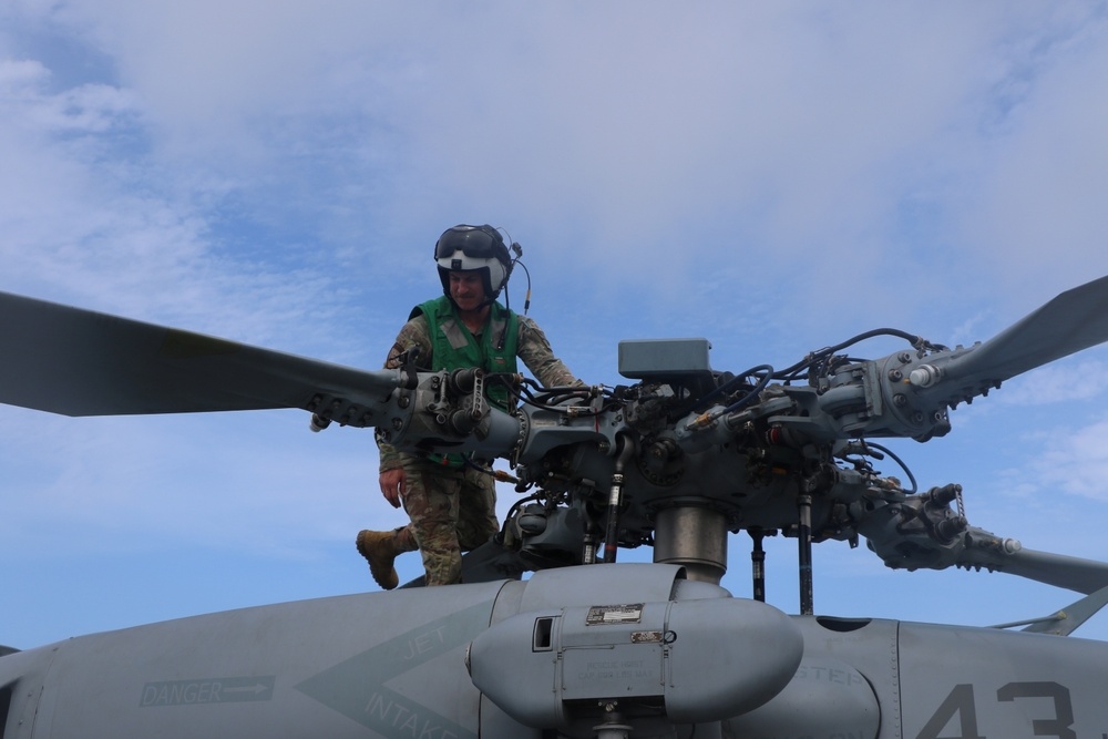 HSC-28 and USS Billings Conduct flight operations in the Eastern Pacific Ocean
