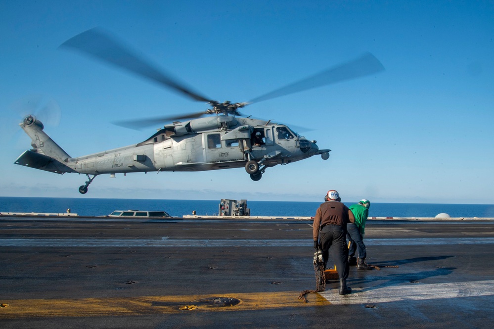 The Harry S. Truman Carrier Strike Group is on a scheduled deployment in the U.S. Naval Forces Europe area of operations, employed by U.S. Sixth Fleet to defend U.S., allied and partner interests.