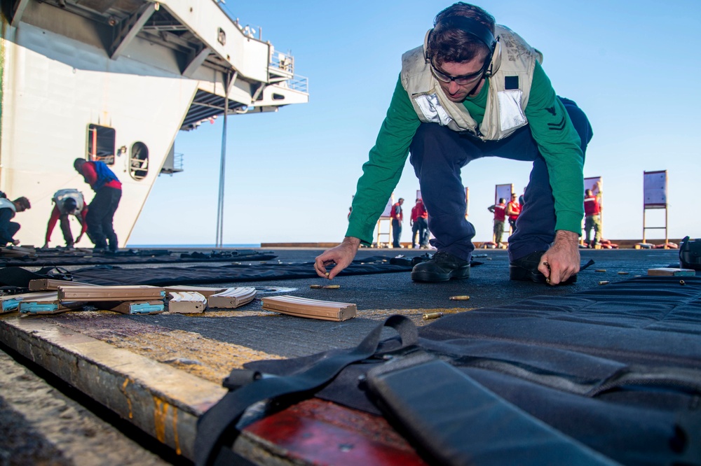 The Harry S. Truman Carrier Strike Group is on a scheduled deployment in the U.S. Naval Forces Europe area of operations, employed by U.S. Sixth Fleet to defend U.S., allied and partner interests.