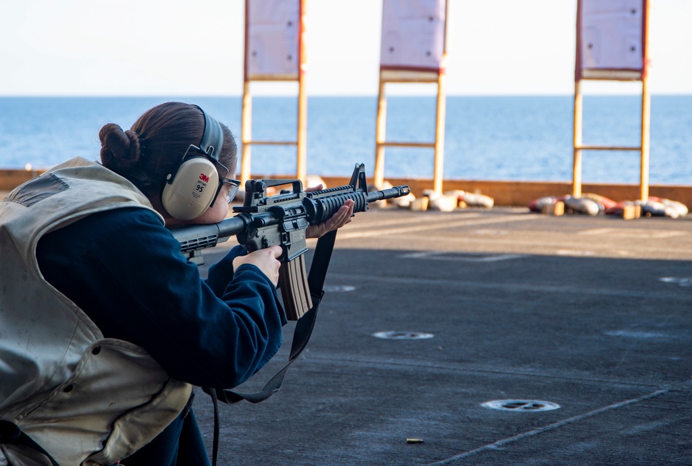 The Harry S. Truman Carrier Strike Group is on a scheduled deployment in the U.S. Naval Forces Europe area of operations, employed by U.S. Sixth Fleet to defend U.S., allied and partner interests.