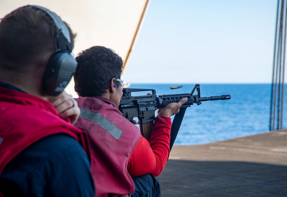 The Harry S. Truman Carrier Strike Group is on a scheduled deployment in the U.S. Naval Forces Europe area of operations, employed by U.S. Sixth Fleet to defend U.S., allied and partner interests.