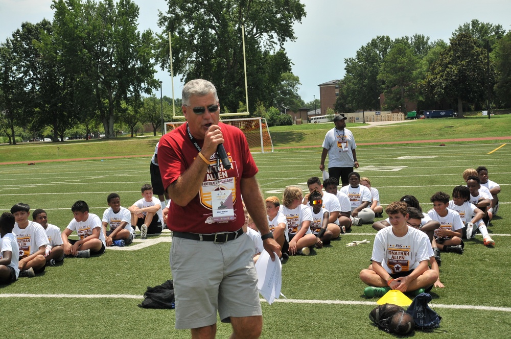 Overview - Jonathan Allen Football Camp with members of the