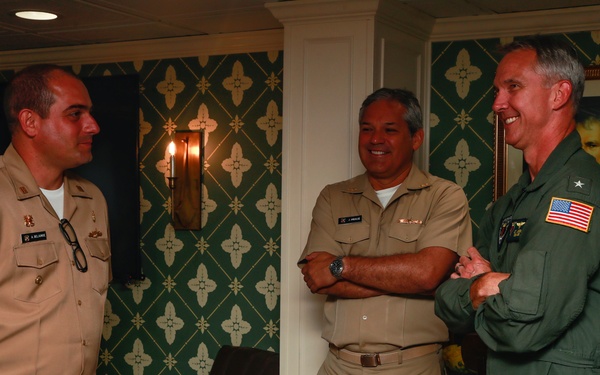 Abraham Lincoln welcomes leaders from the Republic of Korea, Peruvian Navy, and Royal Air Force during RIMPAC 2022