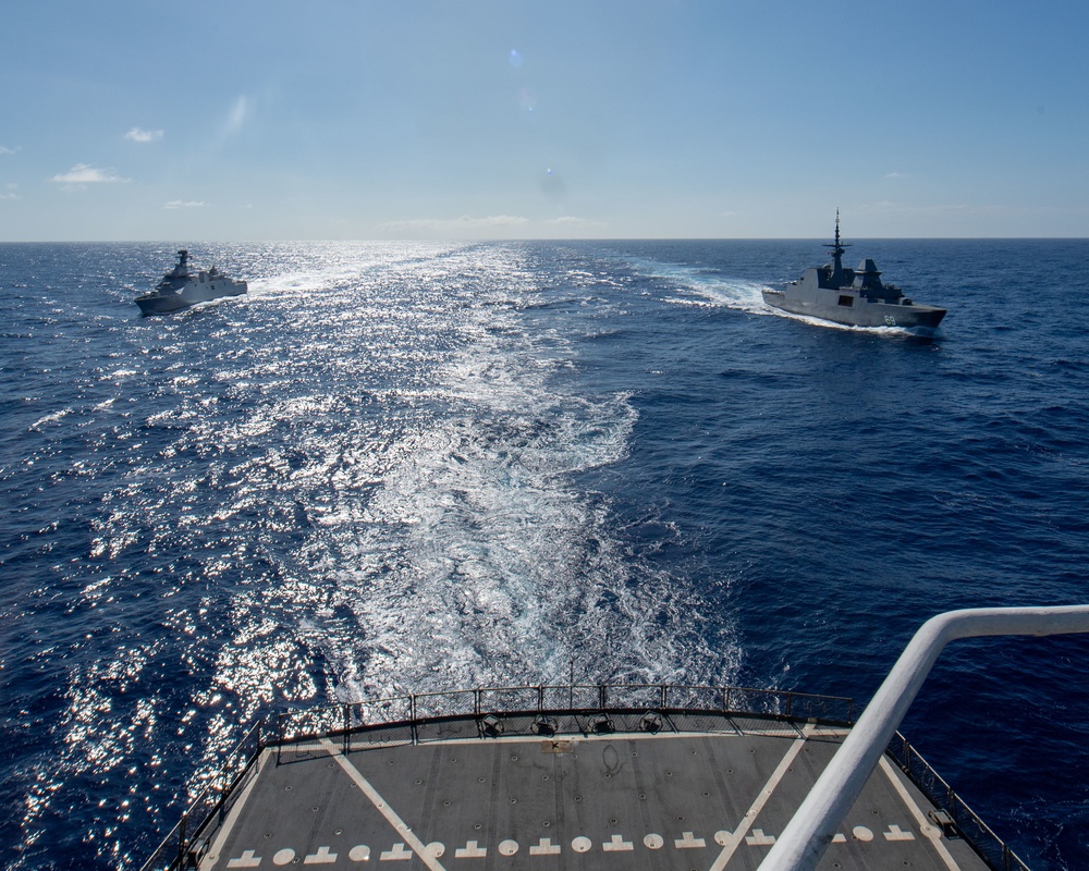 USNS Pecos practices refueling with partnering nations during RIMPAC 2022