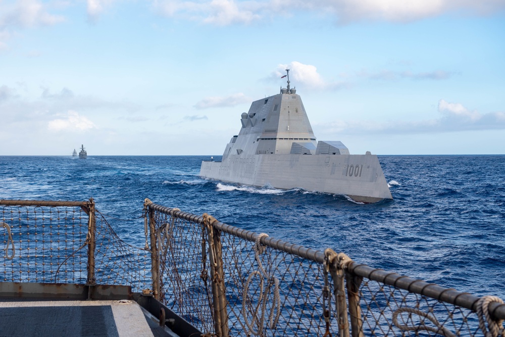 USNS Pecos practices refueling with partnering nations