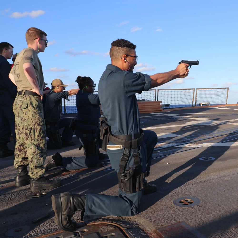 USS Truxtun (DDG 103) Conduct Small Arms Qualification
