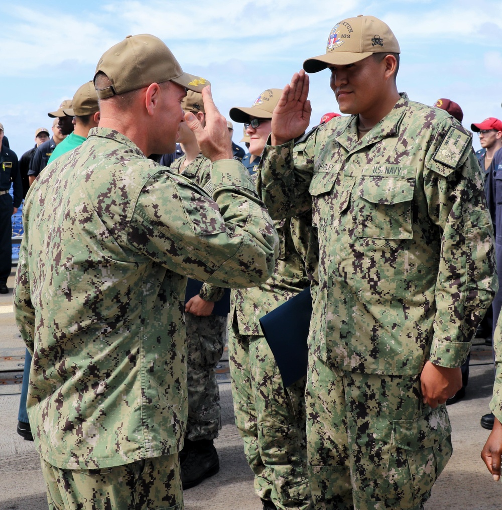 USS Truxtun (DDG 103) Promotes Sailors During Advancement Ceremony