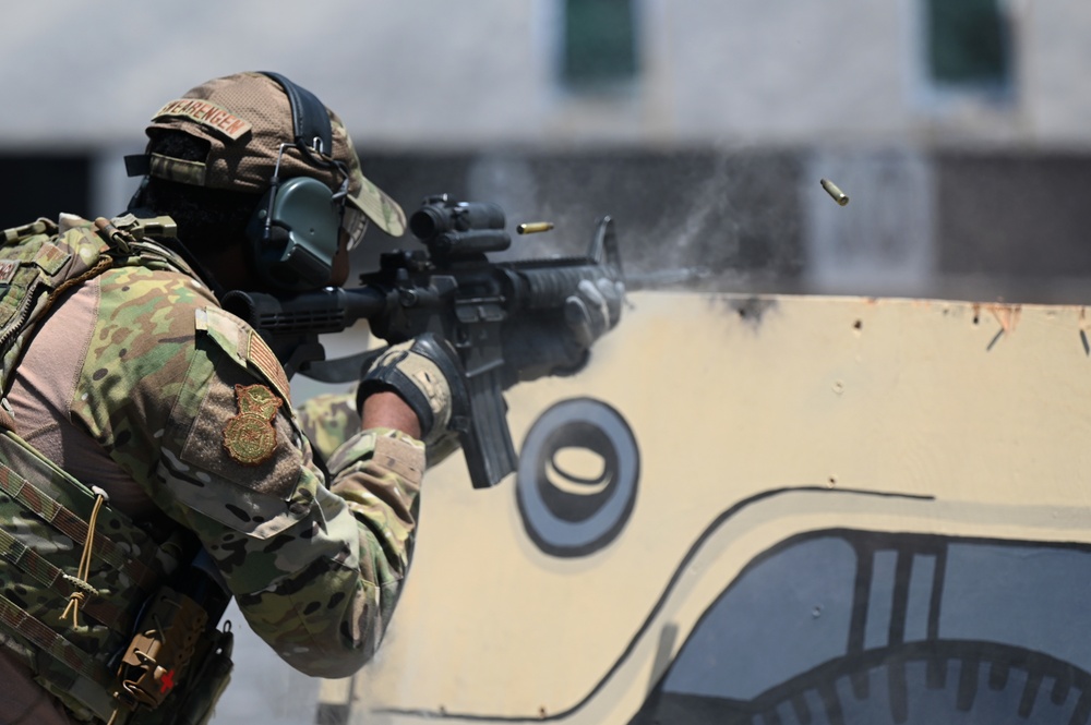 The 161st and 162nd Security Forces Squadrons conduct a week of annual training