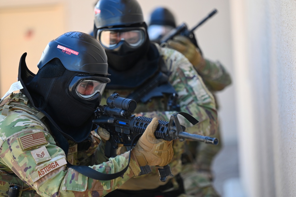 The 161st and 162nd Security Forces Squadrons conduct a week of annual training