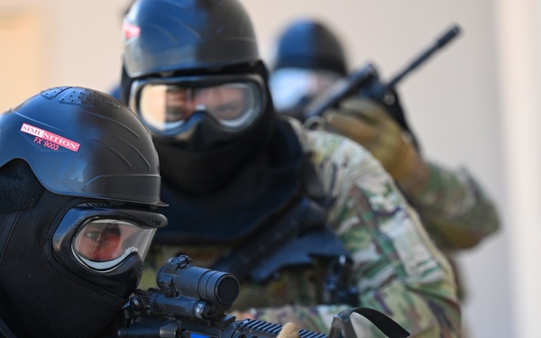 The 161st and 162nd Security Forces Squadrons conduct a week of annual training