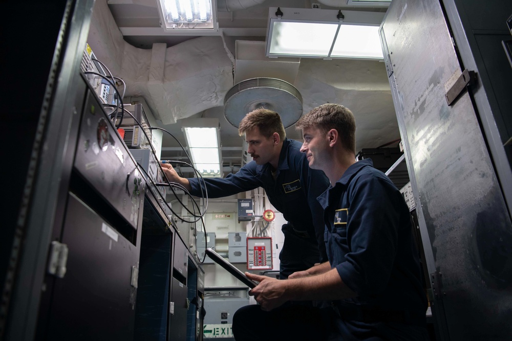 Sailors Calibrate Modulation Meter