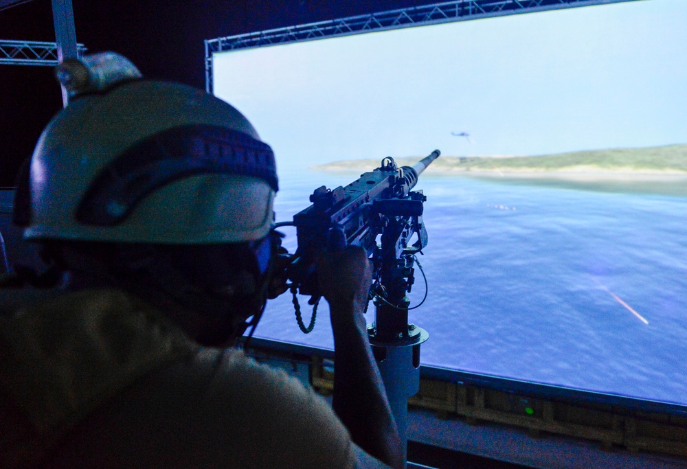 MESG-1 participates in a boat simulation