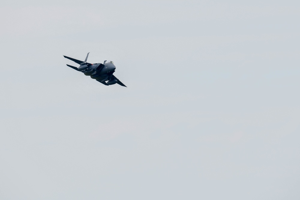 F15s fly over in support of Dynamic Front 22