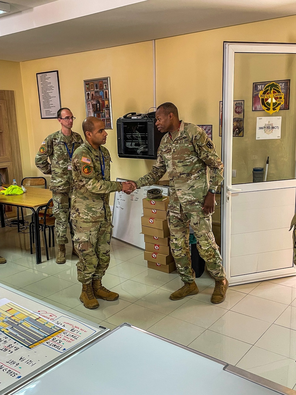 21st TSC Commanding General Visits Troops During African Lion