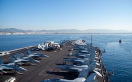 The Harry S. Truman Carrier Strike Group is on a scheduled deployment in the U.S. Naval Forces Europe area of operations, employed by U.S. Sixth Fleet to defend U.S., allied and partner interests.