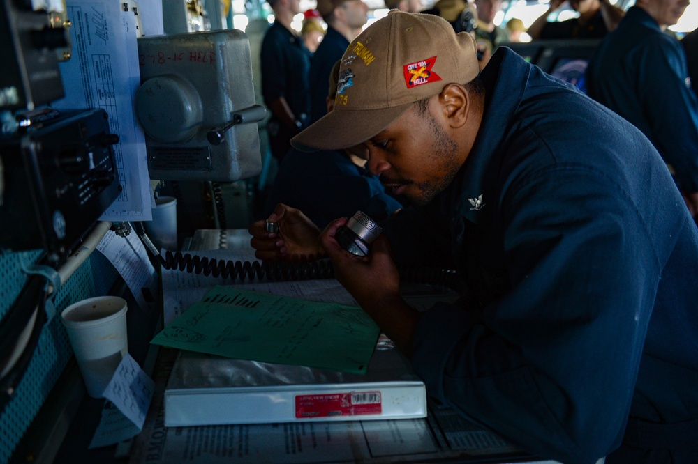 The Harry S. Truman Carrier Strike Group is on a scheduled deployment in the U.S. Naval Forces Europe area of operations, employed by U.S. Sixth Fleet to defend U.S., allied and partner interests.