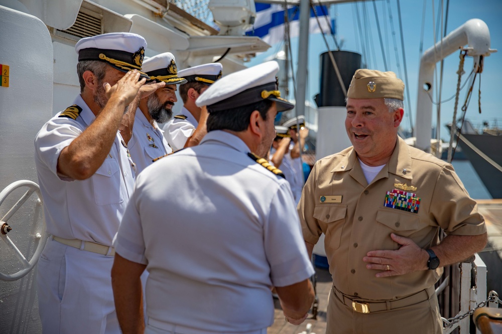 Uruguay tall ship Miranda visits Naval Station Mayport