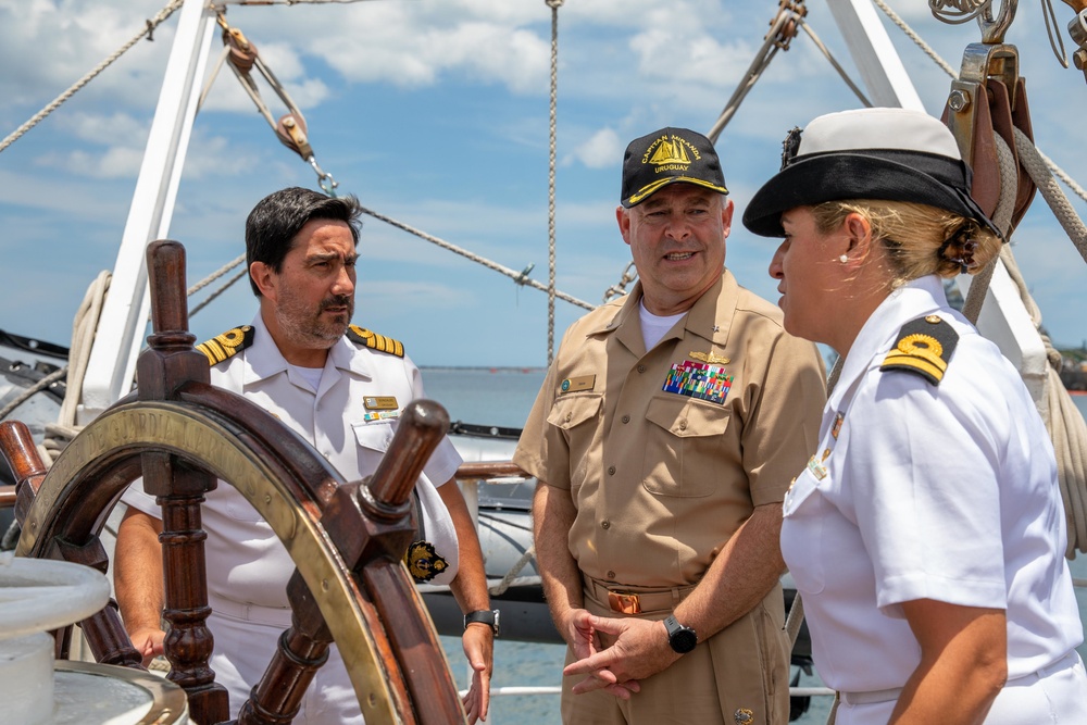 Uruguay tall ship Miranda visits Naval Station Mayport