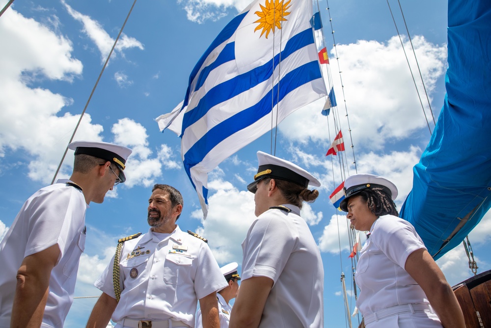 Uruguay tall ship Miranda visits Naval Station Mayport