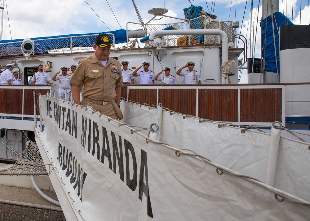 Uruguay tall ship Miranda visits Naval Station Mayport