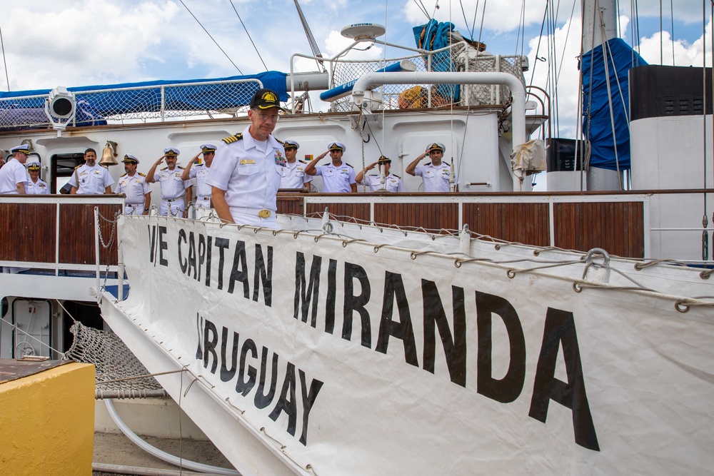 Uruguay tall ship Miranda visits Naval Station Mayport