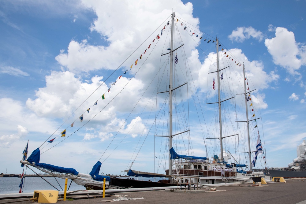 Uruguay tall ship Miranda visits Naval Station Mayport