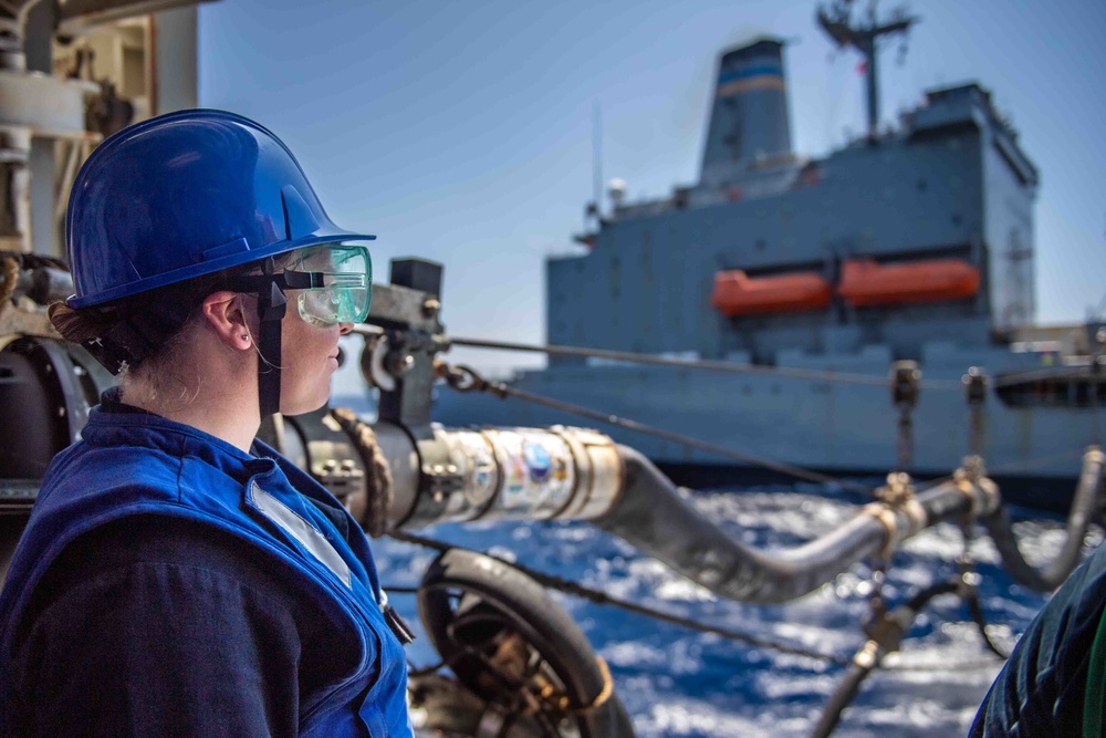 USS Michael Monsoor conducts replenishment-at-sea