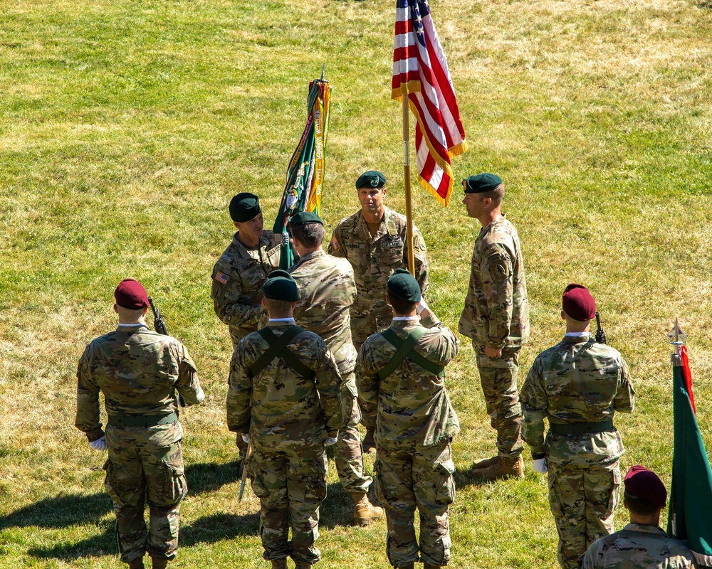 1st SFG (A) passes guidon to the new commander