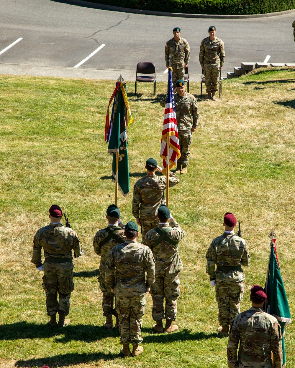 1st SFG (A) passes guidon to the new commander