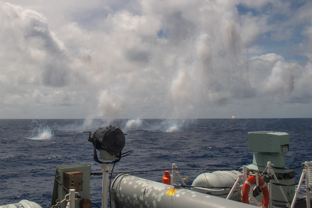 HMCS Vancouver conducts MASS firing during RIMPAC 2022