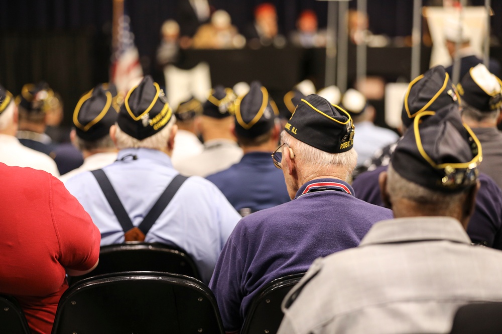 Brig. Gen. Mark Alessia gives remarks during the state of Illinois American Legion convention