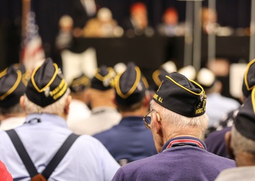 Brig. Gen. Mark Alessia gives remarks during the state of Illinois American Legion convention