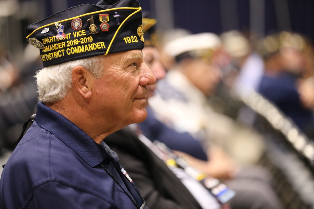 Brig. Gen. Mark Alessia gives remarks during the state of Illinois American Legion convention