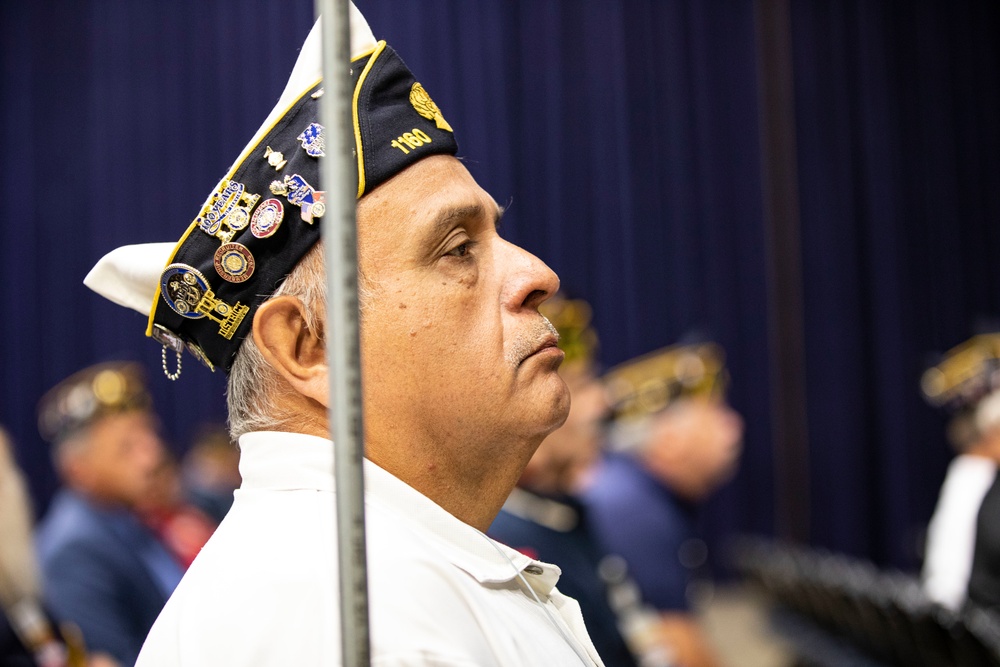 Brig. Gen. Mark Alessia gives remarks during the state of Illinois American Legion convention