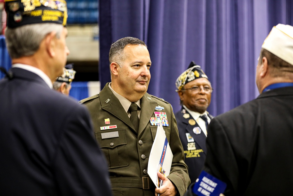 Brig. Gen. Mark Alessia gives remarks during the state of Illinois American Legion convention