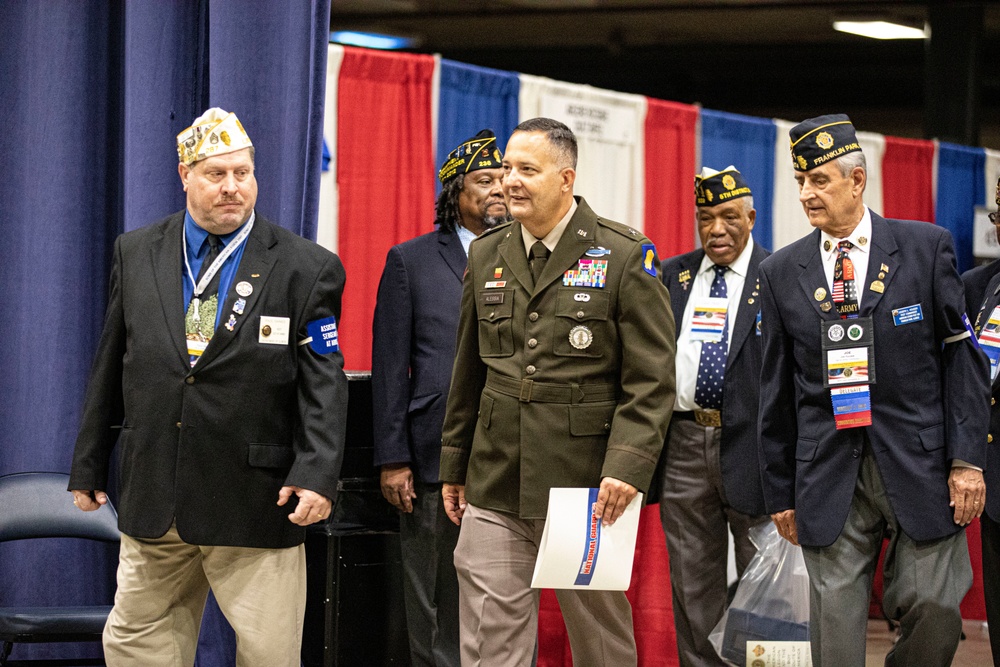 Brig. Gen. Mark Alessia gives remarks during the state of Illinois American Legion convention