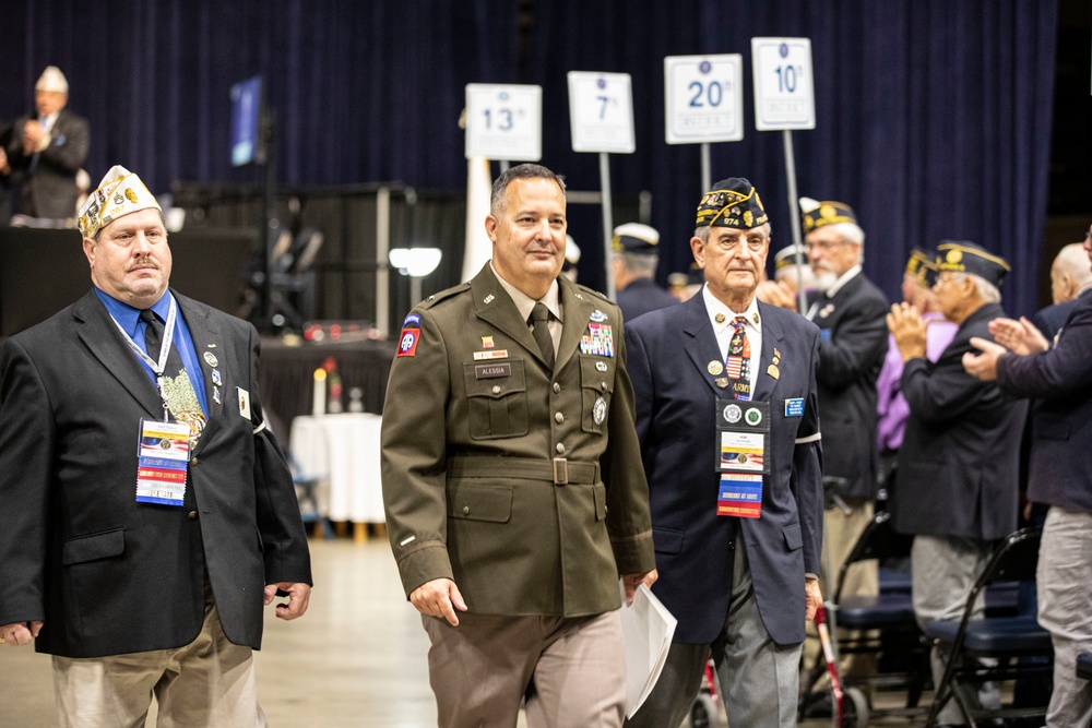 Brig. Gen. Mark Alessia gives remarks during the state of Illinois American Legion convention