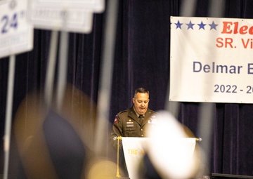 Brig. Gen. Mark Alessia gives remarks during the state of Illinois American Legion convention