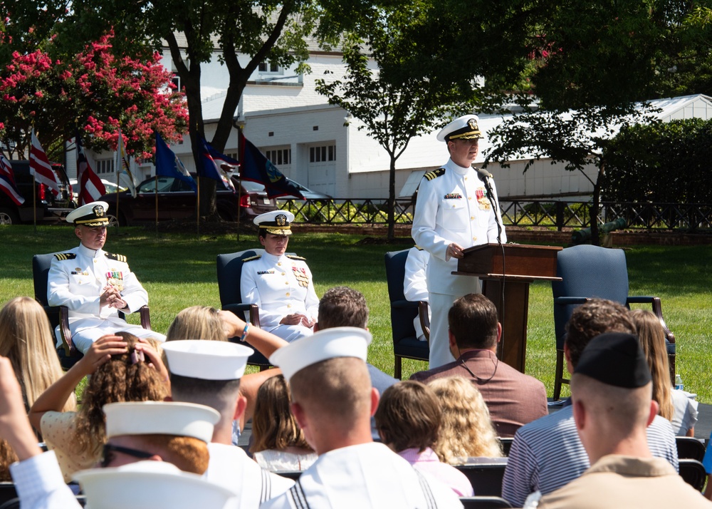 U.S. Navy Ceremonial Guard Changes Command