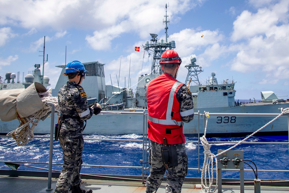 HMAS Supply Refuels Multi-National RIMPAC 2022 Ships