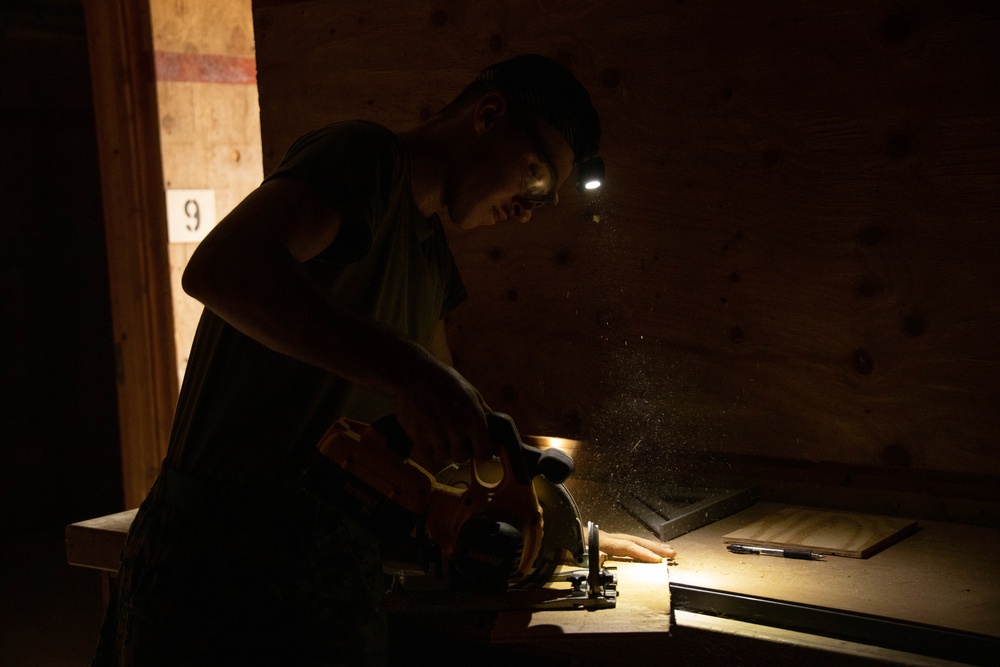 Marines with 9th ESB conduct military operations in urban terrain training