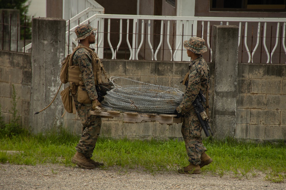 Marines with 9th ESB conduct military operations in urban terrain training