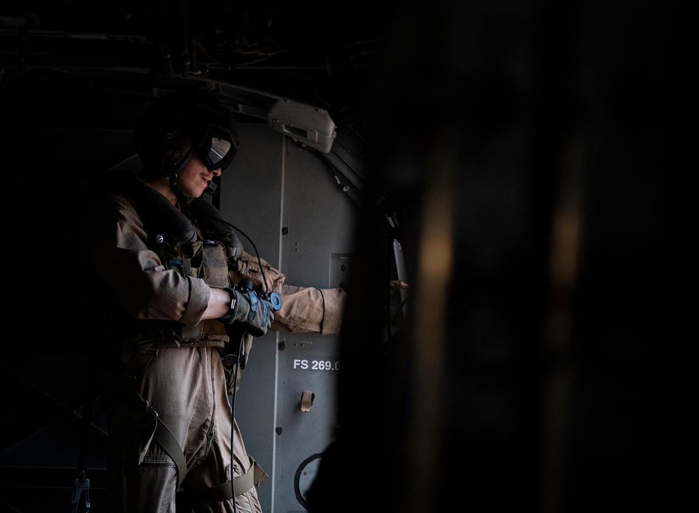 USMC MV-22 conducts training over Gulf of Aden