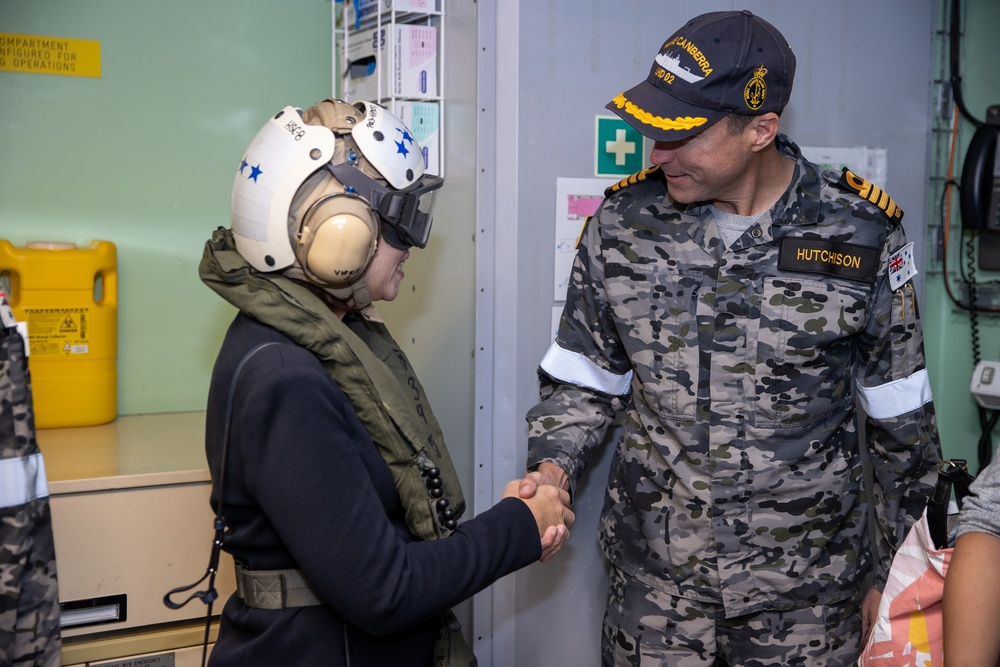 Australian Consulate-General Honolulu sails with HMAS Canberra during RIMPAC 2022